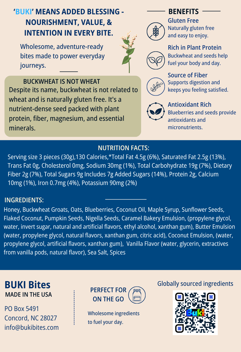 Nut-Free Blueberry 3-Count Back Nutrition Facts