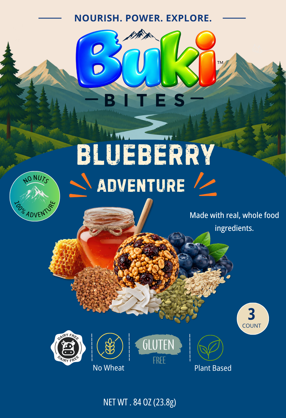 Nut-Free Blueberry 3-Count Front