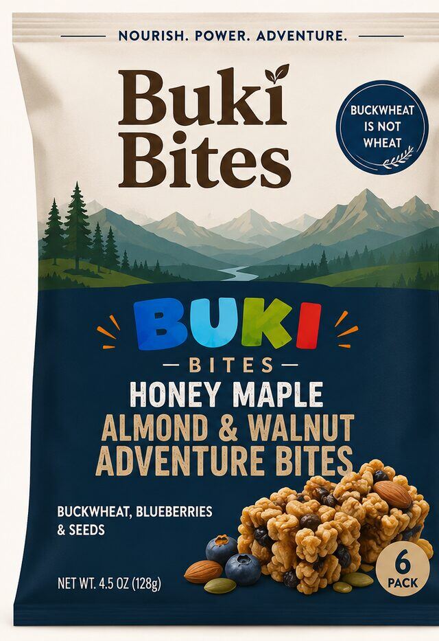 Buki Bites Honey Maple Almond & Walnut Adventure Bites Bag